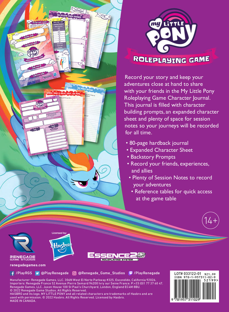 My Little Pony Roleplaying Game - Character Journal