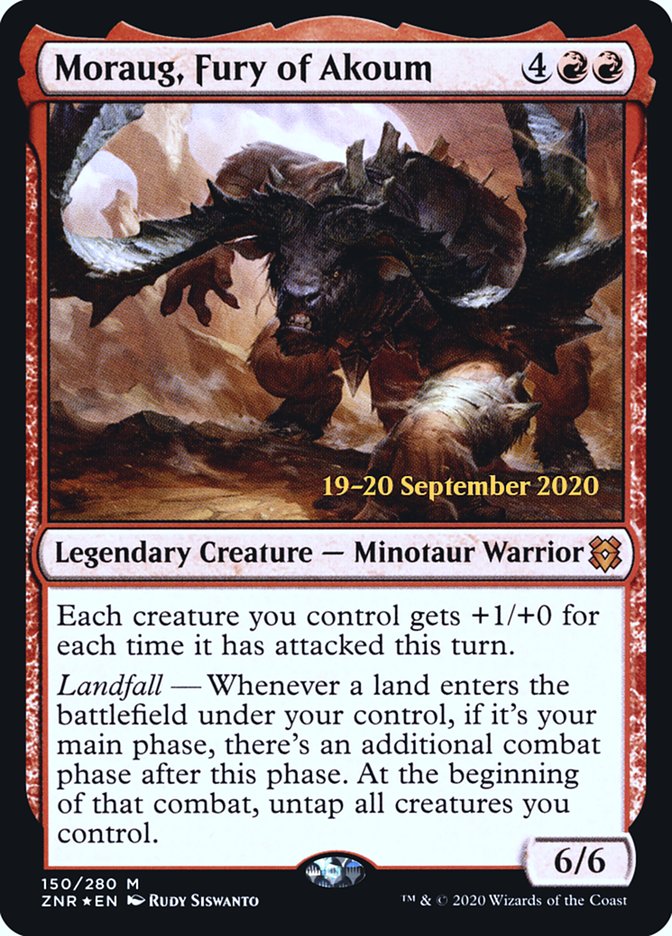 Moraug, Fury of Akoum [Zendikar Rising Prerelease Promos]