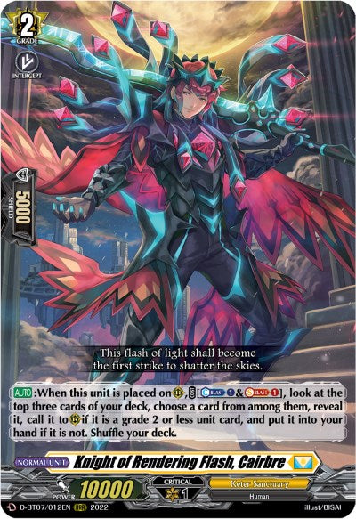 Knight of Rendering Flash, Cairbre (D-BT07/012EN) [Raging Flames Against Emerald Storm]