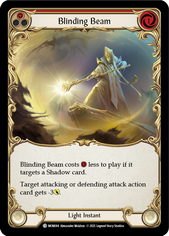 Blinding Beam (Red) (Rainbow Foil) [MON084-RF] 1st Edition Rainbow Foil