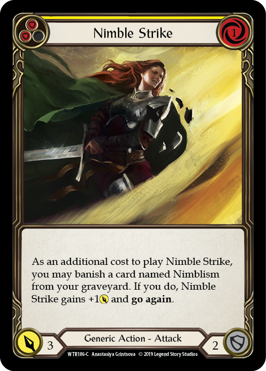 Nimble Strike (Yellow) [WTR186-C] Alpha Print Rainbow Foil